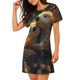 thumbnail image 2 of Easygdp Adorable Otter Pair Hug Camisón de manga corta para mujer, informal, estampado, 2 of 6
