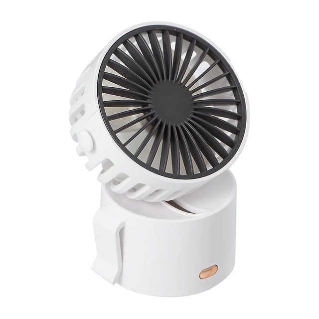 Ventilador de escritorio mini de 45 ajustes , ventilador de cinturón para trabajar, hacer senderismo, viajar y actividades al aire libre (blanco)