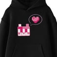 thumbnail image 2 of Minecraft Block Kitten with Block Heart Youth Black Graphic Hoodie-Medium, 2 of 4