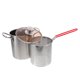 thumbnail image 3 of FELTECHELECTR 1 juego de freidora de acero inoxidable con cesta para freír, olla para freír, olla para cocinar en la cocina, 3 of 7