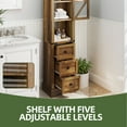 thumbnail image 2 of Uforic 68"H Bathroom Storage Cabinet with Adjustable Shelf & Door, Drawer Storage Cabinet, Brown, 2 of 8