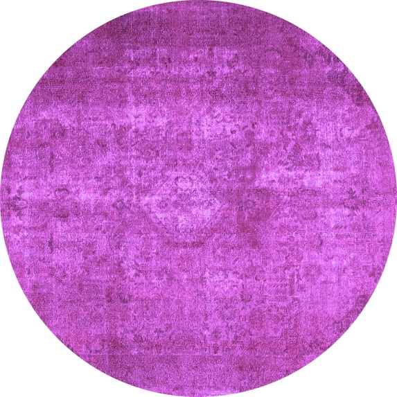Ahgly Company Indoor Round Persian Purple Traditional Area Rugs, 4' Round