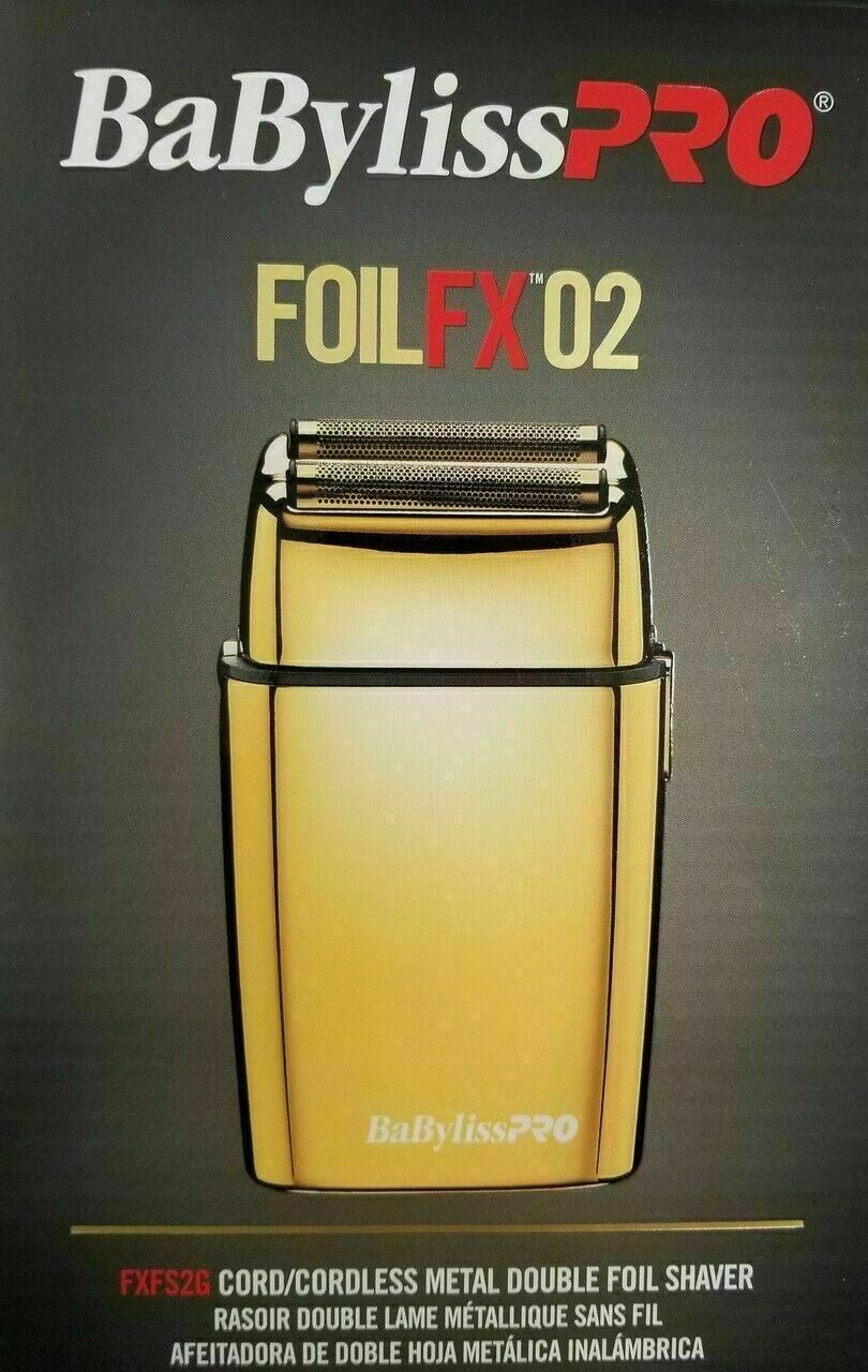 BaBylissPRO GOLD FOILFX02 Cordless Metal Double Foil Shaver FXFS2G With a Bonus KEPSE Neck Duster - 2