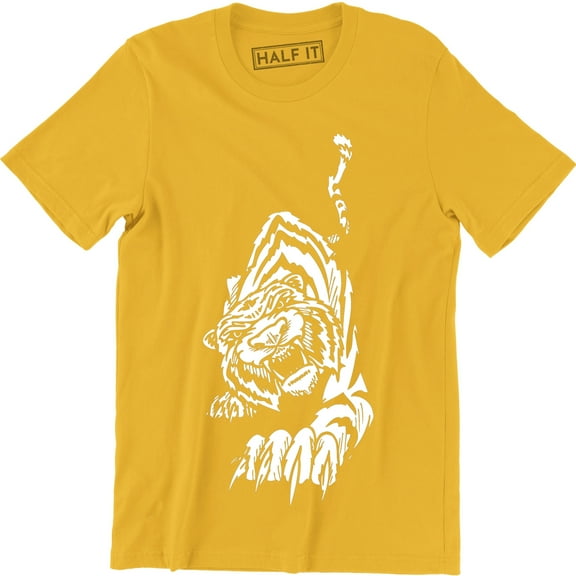 Black And White Sketch Of Walk Jaguar Men's Angry Wild Animal T-Shirt