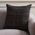 thumbnail image 2 of SAFAVIEH Kailo 20" x 20" Modern Black/Natural Distressed Cotton Decorative Pillow, 2 of 6