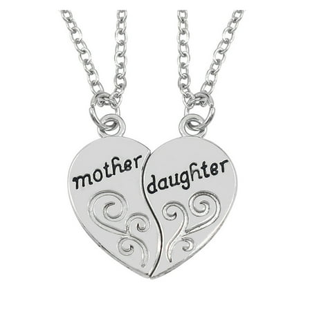 Christmas Gifts Moocorvic Necklace Mother Daughter Heart Necklace Women Love Mom Christmas Gifts Gift For Mother Gift