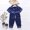 k-1460Navy2968, variant on SONGGE Toddler Kids Baby Boys Girls Satin Button Down Short Sleeve Shirt Tops Long Pants Silk Tops Pants Outfit Sets Loungewear Set O-Neck Cartoon Relaxed Fit Clothing Sets