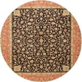 thumbnail image 1 of Ahgly Company Machine Washable Indoor Round Traditional Sand Brown Area Rugs, 4' Round, 1 of 7