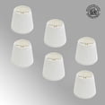 thumbnail image 2 of Renovators Supply Manufacturing Small Clip On Lamp Shade White Fabric 4" Tall Vintage Mini Clip On Pleated Drum Style Fits Chandelier Candelabra Bulb Living or Bedroom Lampshade Replacement Pack of 6, 2 of 5