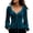 Blue, variant on Women's Halloween Velvet Shirts Lantern Long Sleeve Vneck Front Lace-up Tops Slim Fit Weekend Party Outfits