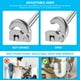 thumbnail image 5 of Llave de lavabo Llave de lavabo ajustable giratoria de 180 grados Llave de tuerca de grifo portátil de acero al carbono resistente Herramienta de reparación de fontanería de fregadero universal para i, 5 of 11