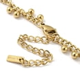 thumbnail image 3 of 304 Stainless Steel Round Ball Charms Link Chain Necklaces Real 14K Gold Plated 15.35 inch(39cm), 3 of 3