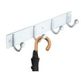 thumbnail image 3 of Era Bar with 4 Hooks Metal Wall Mount White; Organizer for Hat Clothes Bathrobe, 3 of 4