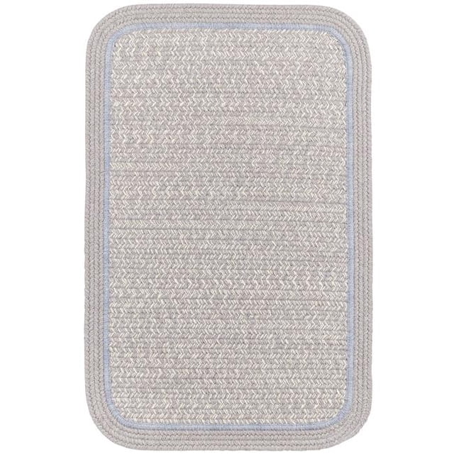 Rhody Rug CC48R036X060S 3 x 5 ft. Casual Comfort Silvermist Banded Braided Rug, Rectangle