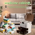 thumbnail image 3 of Medicine Lock Box, Lockable Medication Storage with Portable Large Capacity Case, Plastic Layered Design for First Aid, Daily Pill Organizer Family-Size Safe Cabinet (with Two Layer Drawer), 3 of 7