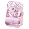 thumbnail image 1 of Ventilador de enfriamiento por pulverización de dos velocidades, silencioso, ajustable, nebulizador, para acampar, portátil rosa, 1 of 9