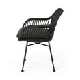 thumbnail image 2 of Rodney Indoor Woven Faux Rattan Chairs with Cushions (Set of 2), Gray and Dark Gray Finish, 2 of 9