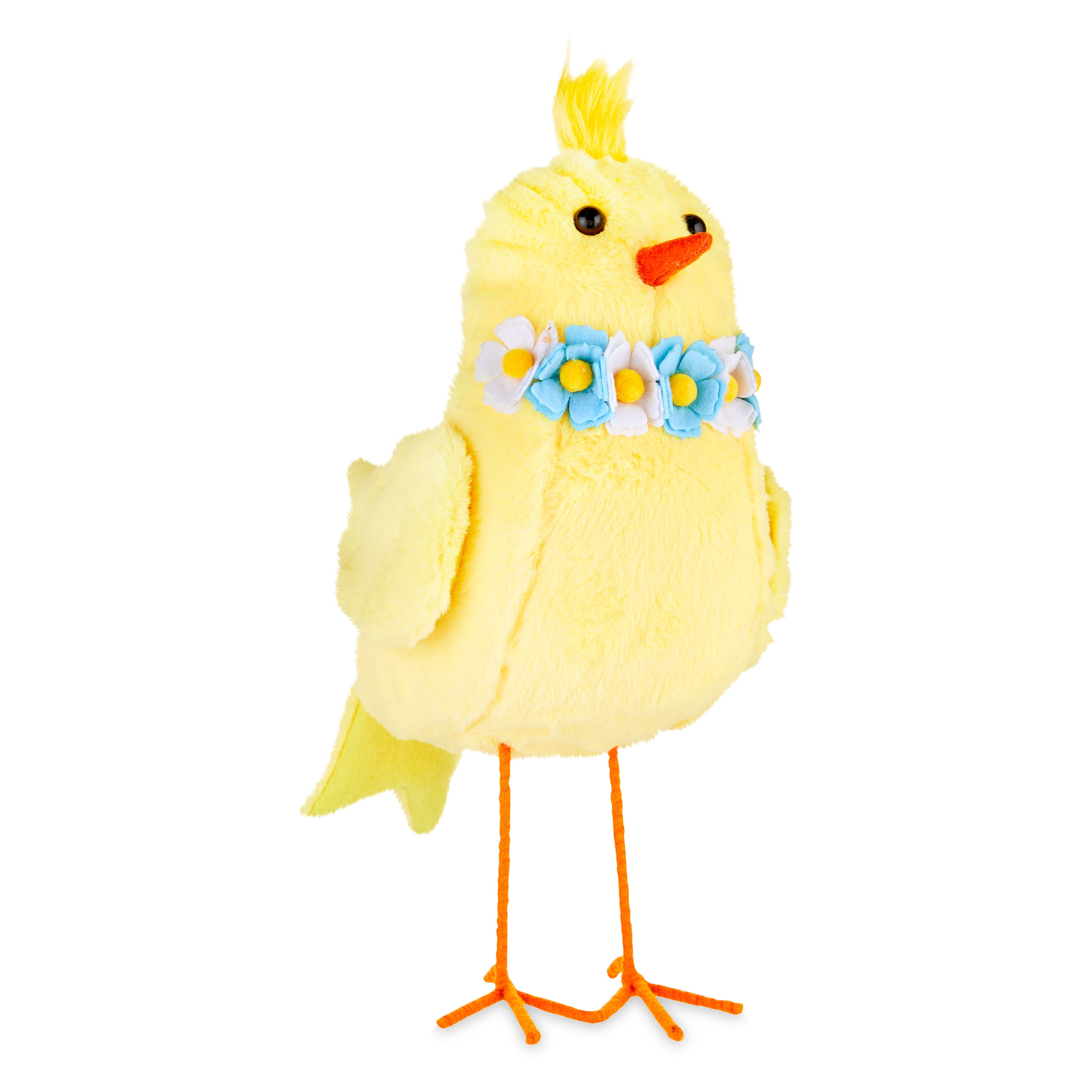 Way to Celebrate Easter Large Yellow Fabric Bird Tabletop Decoration, 15"