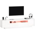 thumbnail image 1 of HOMCOM Meuble TV Moderne avec Lumières LED RGB, Centre de Divertissement, Blanc, 1 of 10