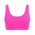 thumbnail image 4 of Women's Sports Bra Bikini Top - Push Up U Neck Tank Crop Bathing Suit Top, Solid Color Athletic Swim Top for Beach Pool Summer Outdoor Wear (S-XXL), 4 of 4
