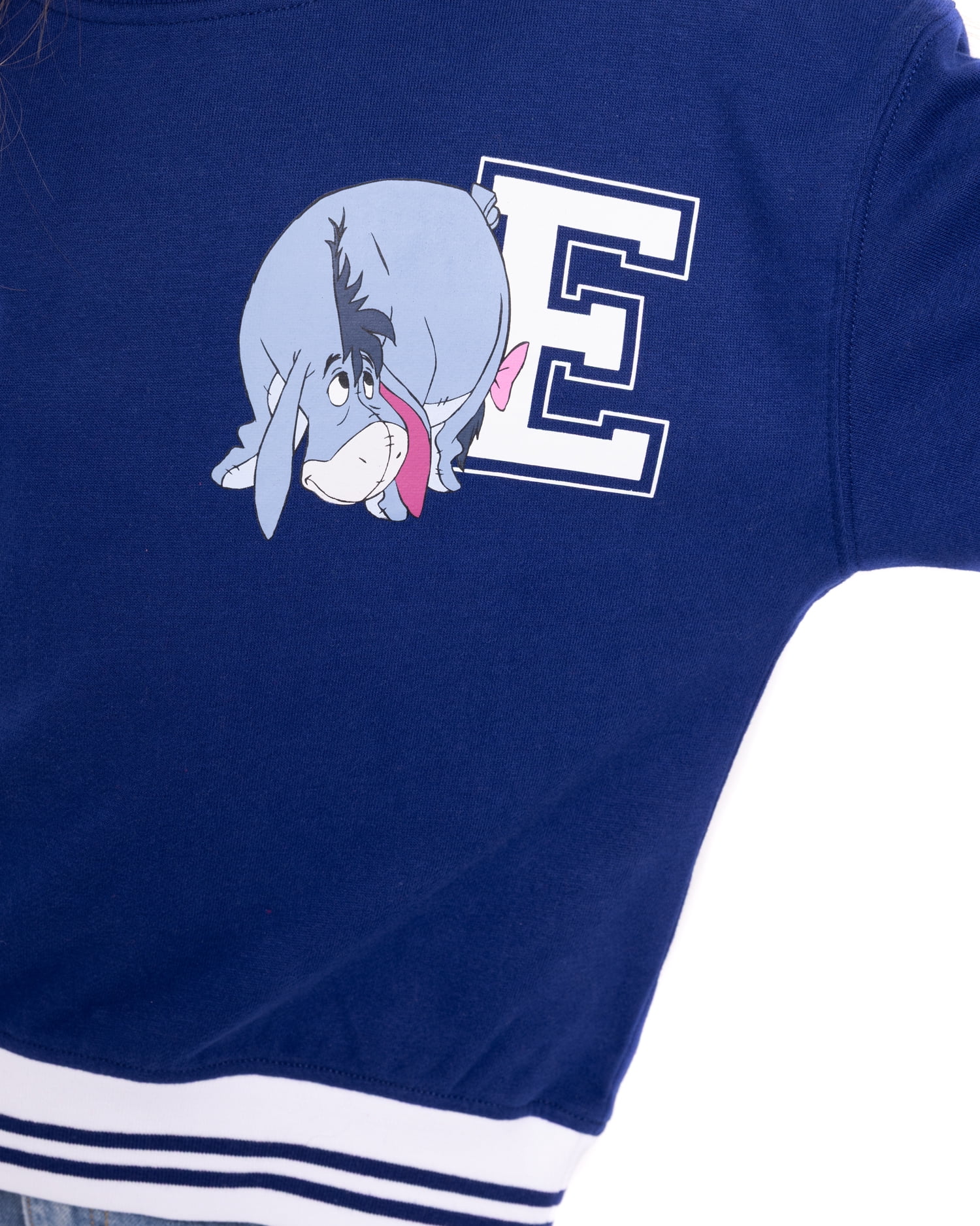 Winnie the Pooh Eeyore Girls’ Front Back Graphic Sweatshirt with Long Sleeves, Sizes 4-16