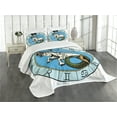 thumbnail image 3 of Ambesonne Zodiac Quilted Bedspread Set 3 Pcs, Capricorn, King Size, Multicolor, 3 of 5