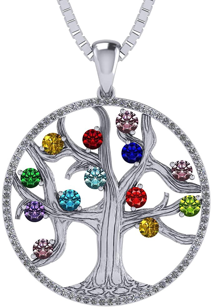 Mothers Birthstone Necklaces 