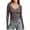 #Brown 1, variant on Women's Top Gingham Print V Neck Long Sleeve Fitted Casual Undershirt