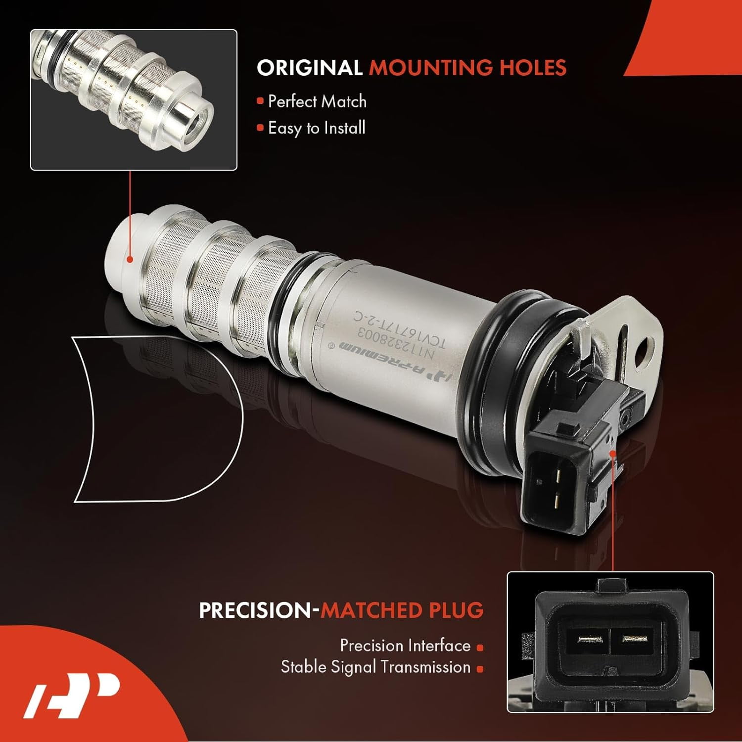A-Premium 2-PC Intake and Exhaust Engine Variable Valve Timing (VVT) Solenoid Compatible with BMW 335i, 335i GT xDrive, 335i xDrive, X5, 535i, 535i GT, 535i GT xDrive, 535i xDrive, 550i, 550i GT
