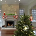 thumbnail image 4 of Wooden Christmas Cabin Hanging Christmas Decorations Light Up Christmas Tree Hanging Decoration, 4 of 6