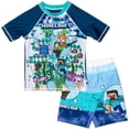 thumbnail image 1 of Conjunto de Camiseta de Natación y Bañador para Niños Minecraft Azul Talla 14-16, 1 of 8