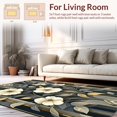 thumbnail image 2 of ODIKA 4'x6' Machine Washable Non-Slip Area Rug, Art Garden Geometric Floral Composition High Traffic Rug, White, 218417, 2 of 7