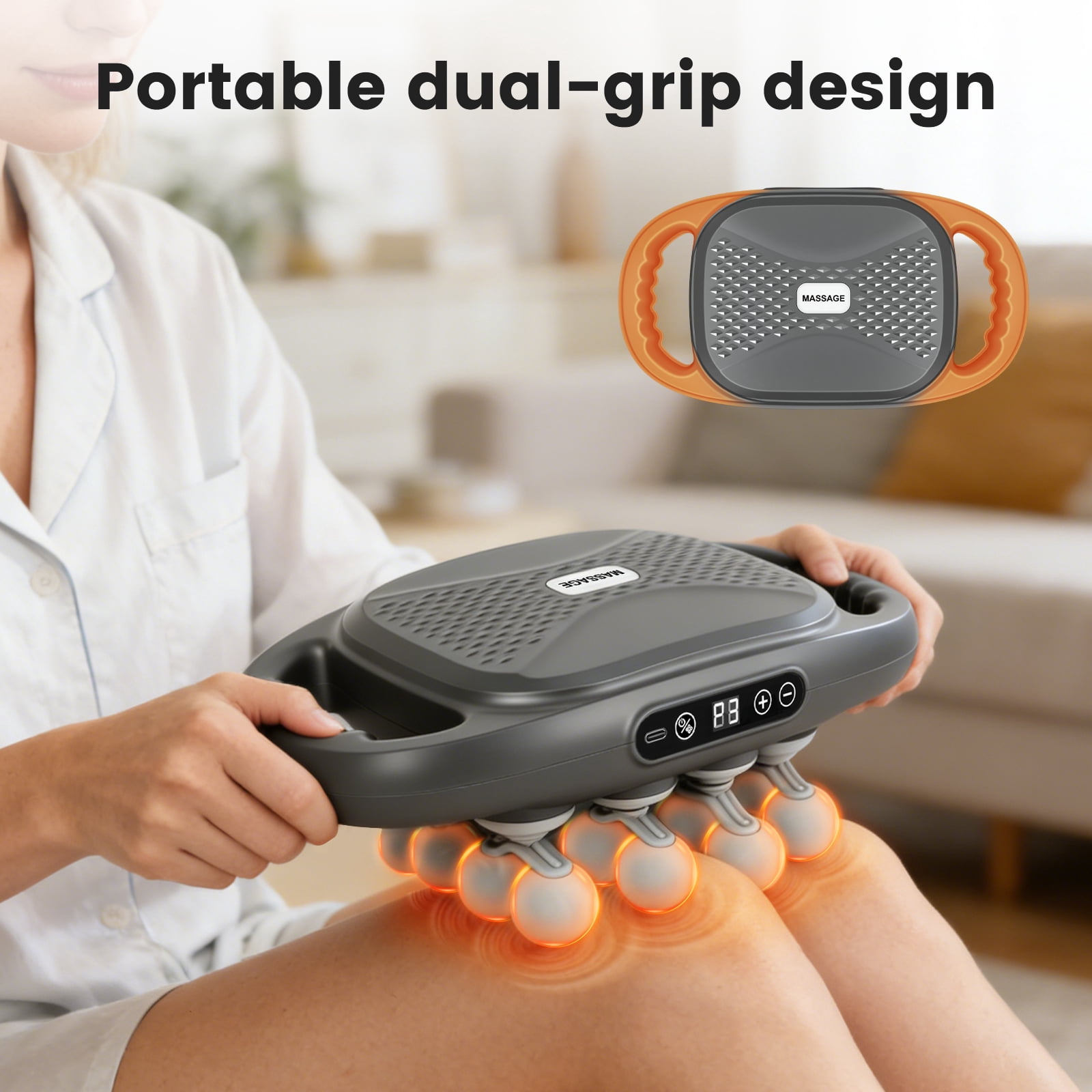 BAOKALER 16 Head Massage Gun Set, 2000mAh Electric Massage Tools, Electric Muscle Massager with with 9 Modes 9 Intensities for Deep Tissue, Back, Shoulders, Legs, Gray