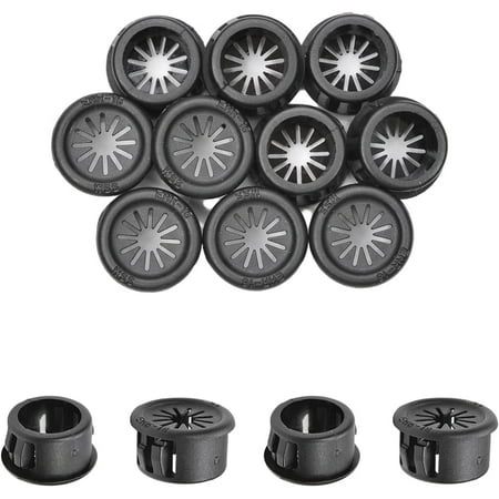 

WCX Cable Hose Snap Bushing Grommet Protector 10Pcs EHR-16 16mm Mounted Dia Locking Bushing Protective Grommet Black-0614