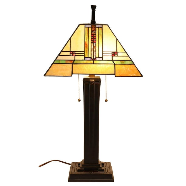 Frank Lloyd Wright Mission Style Pyramid Translucent Glass Side Table Lamp Decor Com Frank Lloyd Wright Mission Style, Mission Style End Table Lamps
