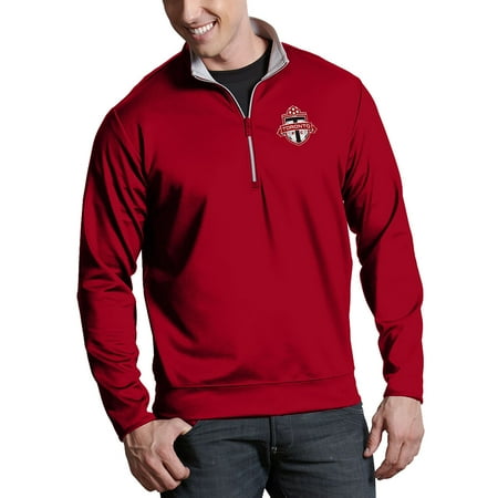 Antigua Red Jacket - Toronto FC Antigua Leader Quarter-Zip Pullover Jacket - Red