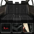 thumbnail image 3 of DIKSOAKR Car Seat Covers Full Set Fit For Jeep Renegade 2015-2023 Waterproof Fashion Faux Leather Seat Covers 5 Seats Auto Interior Protectors(Black), 3 of 7