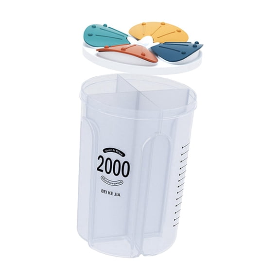 Storage Container with Lids Dry Cereal Dispensers Containers for Snacks Nuts Flour Sesame , 2L