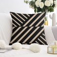 thumbnail image 3 of Black and White Geometric Throw Pillow Covers,Farmhouse Minimalism Throw Pillow Covers 16"x16", Set Of 2, Linen Study Sofa Cushion Cover Indoor Living Room Home Decor, 3 of 7