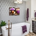 thumbnail image 5 of Spa Canvas Wall Art, Purple Bath Salt Candles Daisy Flower Print Pictures Massage Yoga Zen Still Life Wall Decor Framed Artwork for Bedroom Bathroom Home Decoration, 12x16 inch, 5 of 6