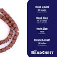 thumbnail image 4 of The Bead Chest Light Brown Cornerless Cube Wood Beads: 15mm Diamond Cut Natural Organic Beads for Jewelry Making, 4 of 4