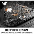 thumbnail image 5 of V6 Rubble heavy duty car floor mats all season all weather anti slip universal fit car mats Black, 5 of 6
