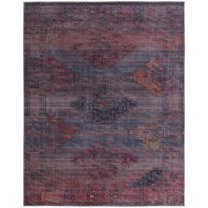 Rugs.com Sisu Collection Washable Rug – 6' x 9' Blue Flatweave Rug Perfect For Bedrooms, Dining Rooms, Living Rooms