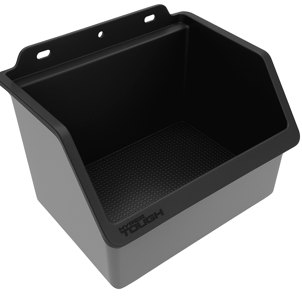 Hyper Tough Hyper Stack Large Wall-Mount Storage Bin, Black