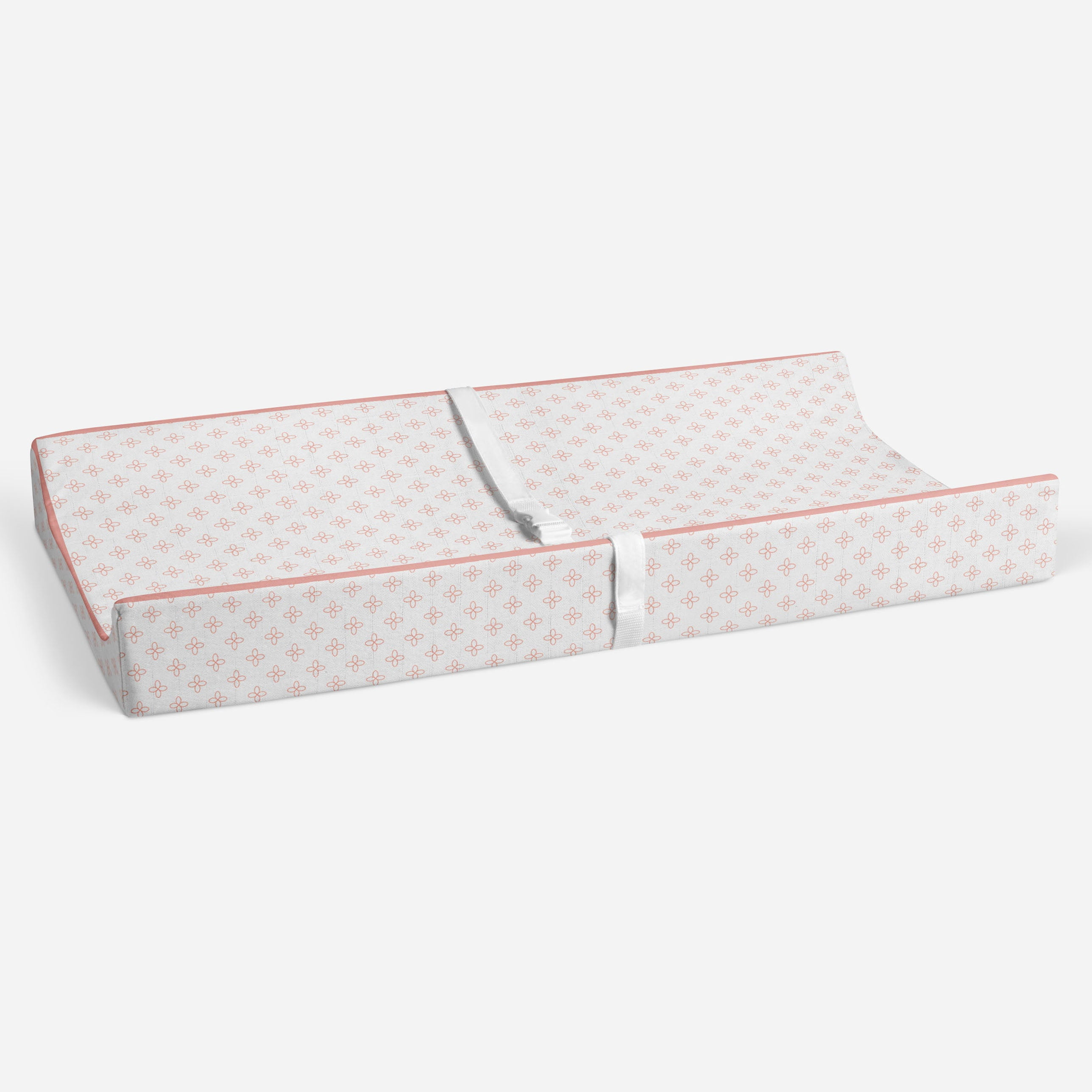 Bacati - Petals Coral Quilted Muslin Changing Pad Cover