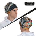thumbnail image 6 of Naloa Vibrant Bunny Ride Beanie for Men Women Knitted Unisex Winter Hat Beanies Cap Knit Cuffed Beanies Hats, 6 of 7