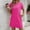 Hot Pink, variant on Sakmal White Womens Spring Dresses Mini Short T Shirt Dress Shift Short Sleeve Dresses with Pockets