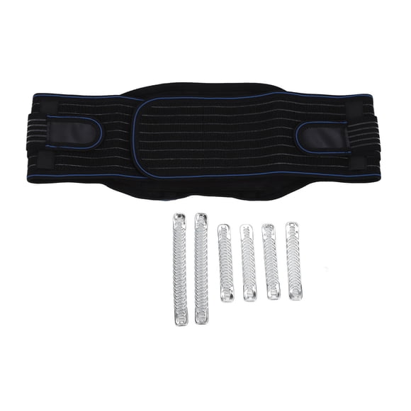 Soporte lumbar ajustable con doble capa vertical y 6 resortes para entrenamiento de ciclismo.