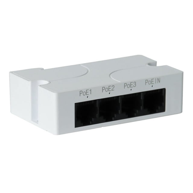 1 To 3 Port PoE Extender Passive Cascadable IEEE802.3Af for IP Port Transmission Extender for NVR IP (1Pcs),1 x PoE Extender,White