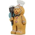 thumbnail image 4 of Northlight LED Lighted Glittered Gingerbread Snowman Chef Christmas Figure - 17.5", 4 of 6